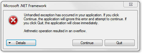 This program causes an error