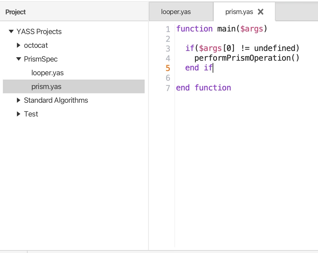 Managing a YASS project in ZIDE