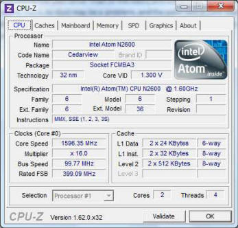 CPU-Z shot of the system