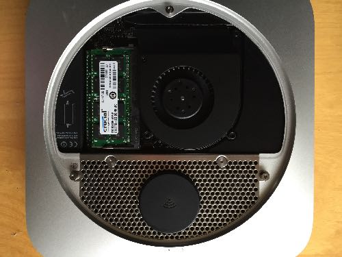 The inside of the Mac mini