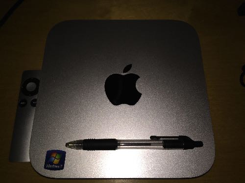 The top of the Mac mini
