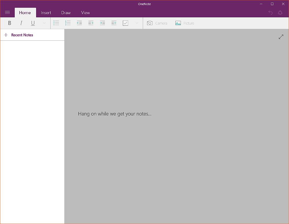 The Onenote app