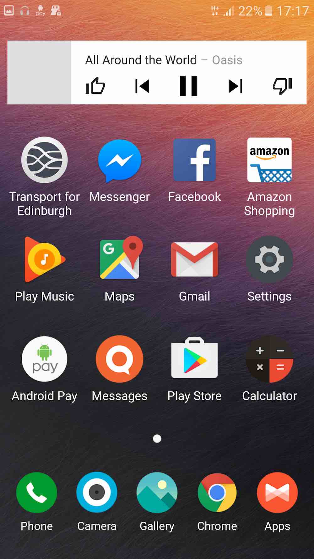 TouchWiz with the Orange theme